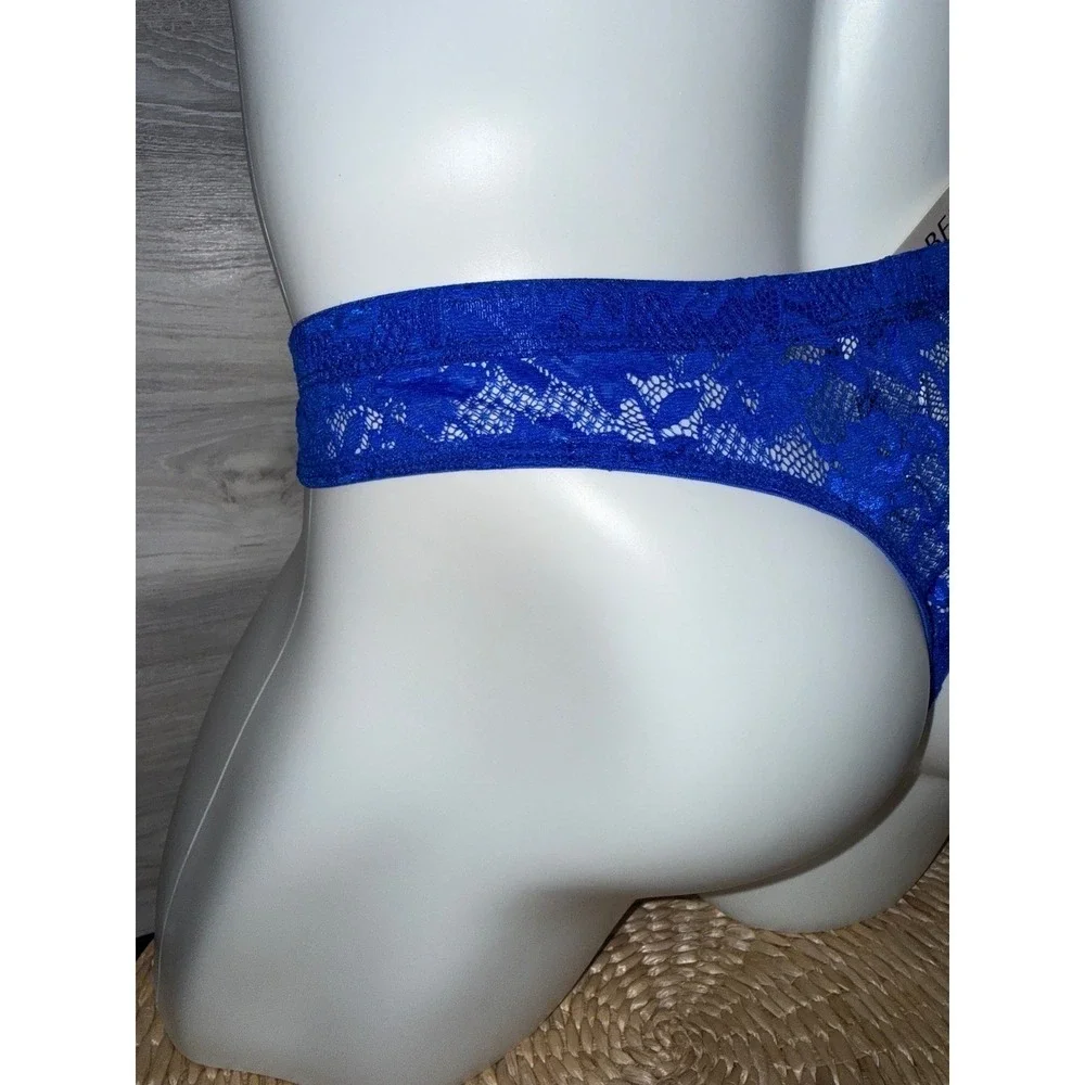 Cosabella Never Say Never Men's Classic G-String Lace Thong Cobalt Blue NWT XL